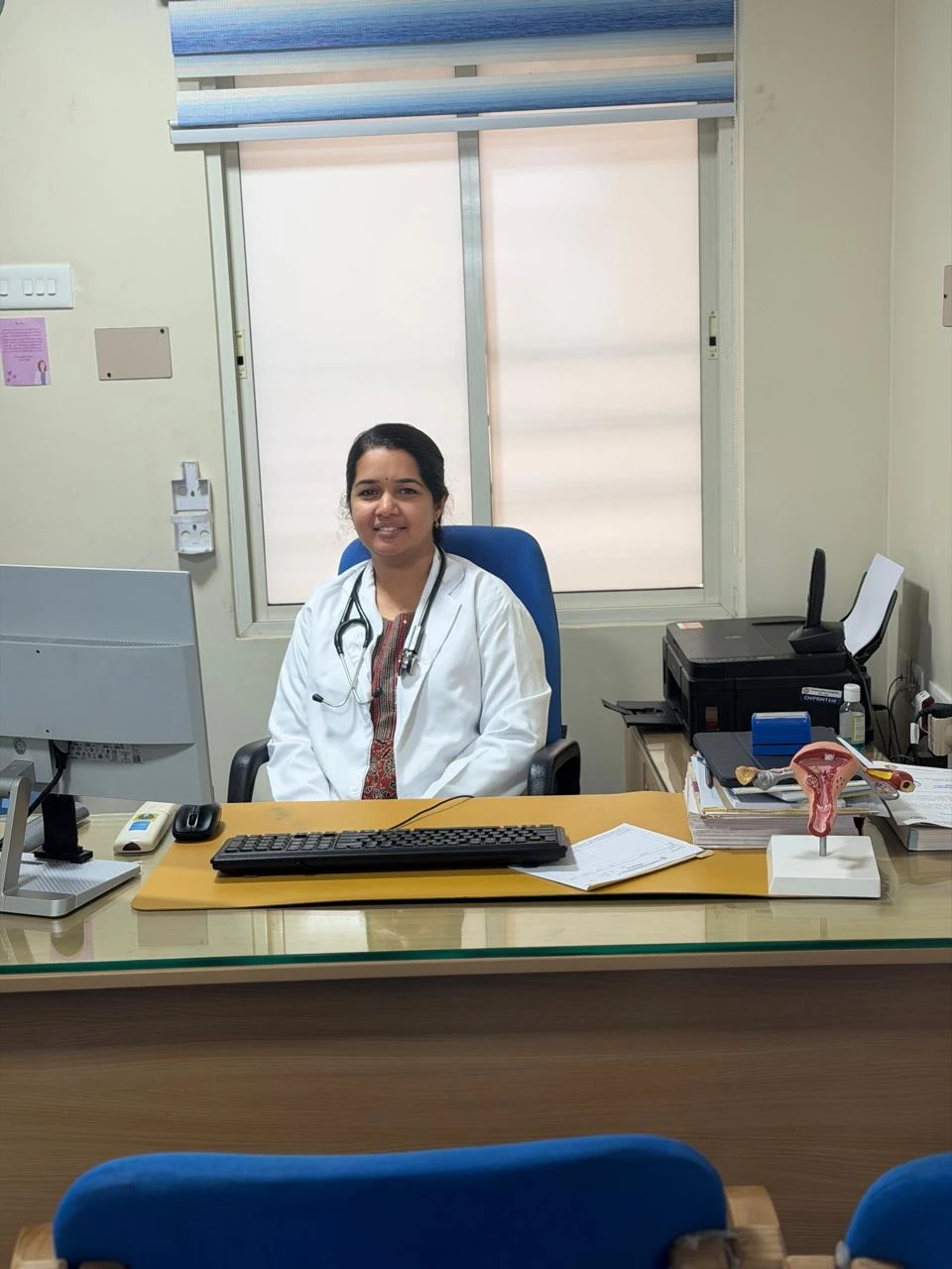 Dr. Anjana J S in clinic consultation